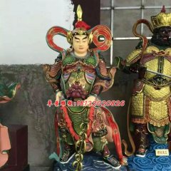 玻璃鋼韋陀雕塑，玻璃鋼彩繪韋陀雕塑