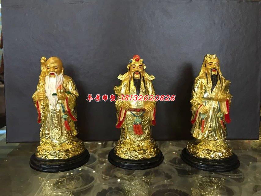 福祿壽三星銅雕，神仙銅雕