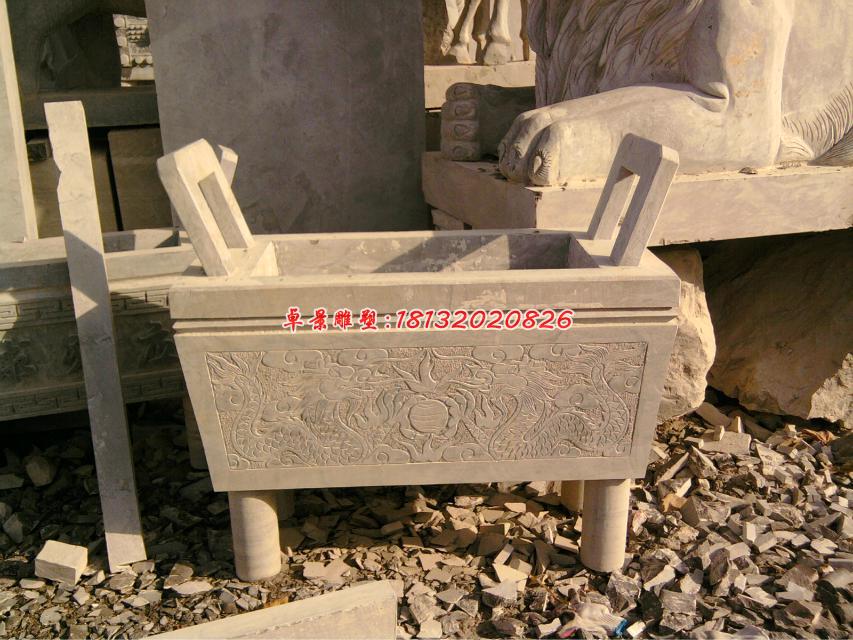 石雕鼎，石雕香爐，寺廟石香爐 (2)