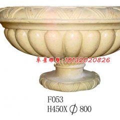 石雕花盆，廣場(chǎng)砂巖花盆雕塑