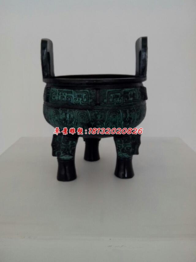 青銅鼎，三足鼎雕塑，銅香爐 (2)