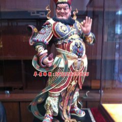 玻璃鋼廣目天王雕塑，玻璃鋼彩繪雕塑