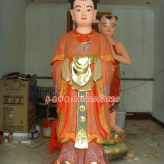 玻璃鋼彩繪龍女雕塑，玻璃鋼彩繪雕塑