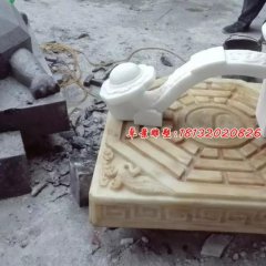 如意石雕，漢白玉如意雕塑