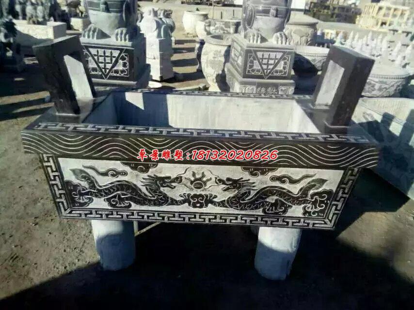 石雕鼎，石雕香爐，寺廟香爐雕塑
