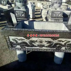 石雕鼎，石雕香爐，寺廟香爐雕塑