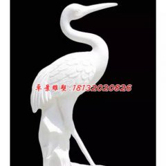 丹頂鶴石雕，漢白玉仙鶴雕塑