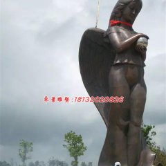 帶翅膀小女孩銅雕，廣場人物銅雕