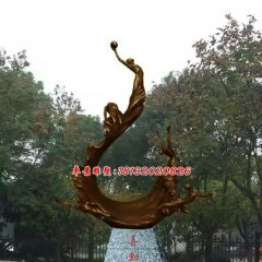 善動銅雕，廣場景觀銅雕