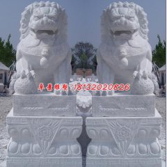 北京獅石雕，漢白玉北京獅雕塑