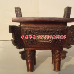 聚財(cái)寶鼎雕塑，企業(yè)鼎銅雕