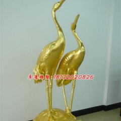 龜鶴延年銅雕，黃銅動(dòng)物雕塑