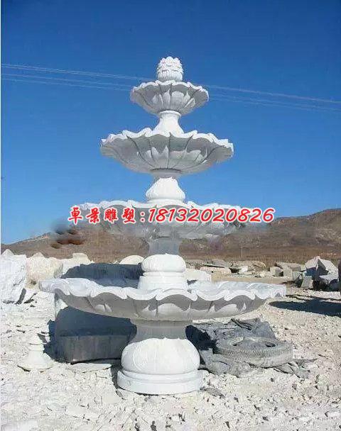 漢白玉跌水盆石雕 ，跌水盆噴泉雕塑