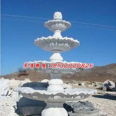 漢白玉跌水盆石雕 ，跌水盆噴泉雕塑