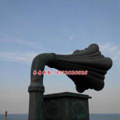 留聲機銅雕，廣場大型景觀銅雕
