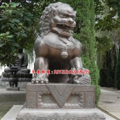 銅雕北京獅，看門獅子雕塑