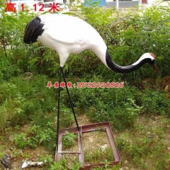 仿真動物雕塑，玻璃鋼丹頂鶴雕塑