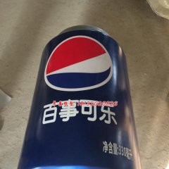 玻璃百事可樂瓶雕塑，玻璃鋼仿真雕塑