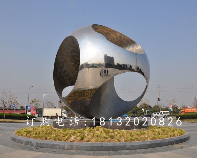 不銹鋼球雕塑，廣場球不銹鋼雕塑