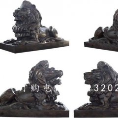 西洋獅銅雕，紫銅西洋獅雕塑
