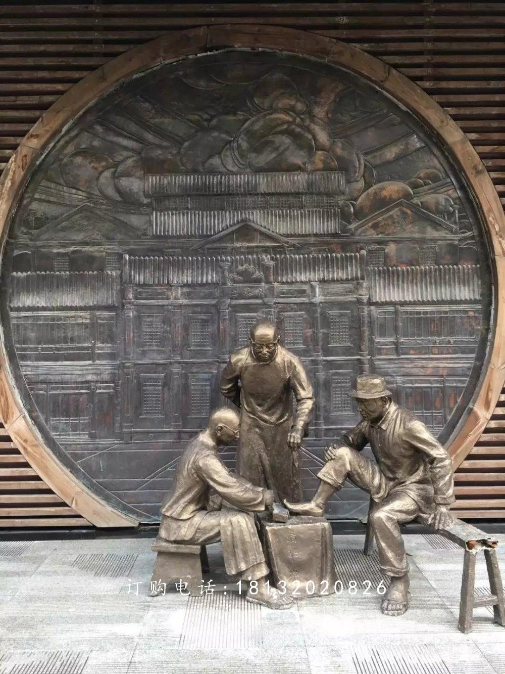 修腳銅雕，廣場(chǎng)景觀銅雕，小品銅雕