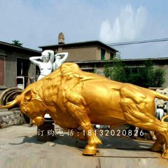 銅牛雕塑，廣場(chǎng)銅雕牛雕塑