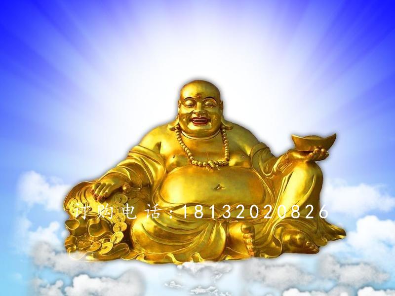 彌勒佛銅雕，鑄銅彌勒佛雕塑 (3)