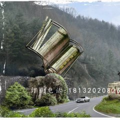 不銹鋼竹簡(jiǎn)雕塑，不銹鋼地方雕塑