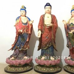 玻璃鋼東方三圣，彩繪玻璃鋼雕塑