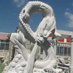 景觀石雕龍，大理石龍雕塑
