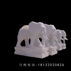 石雕大象，石雕動(dòng)物雕塑