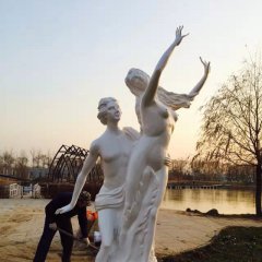 玻璃鋼西方人物雕塑，玻璃鋼情侶雕塑