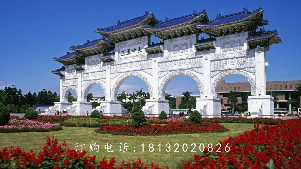 石雕牌坊，五門牌坊，廣場牌坊雕塑 (1)