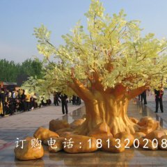 玻璃鋼樹(shù)木雕塑，仿真樹(shù)木雕塑