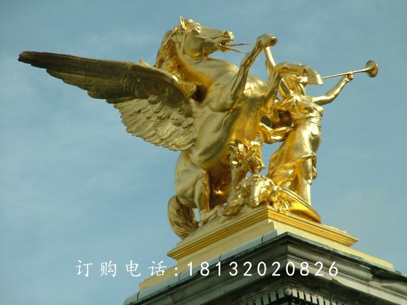 飛馬銅雕，鑄銅飛馬銅雕，廣場景觀雕塑