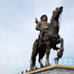 銅雕人物騎馬，廣場(chǎng)景觀雕塑