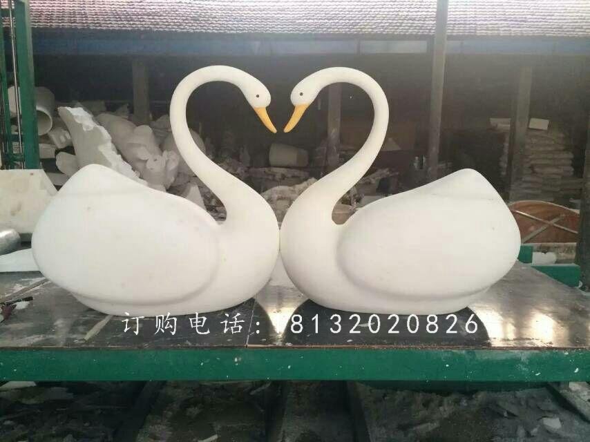 玻璃鋼白天鵝，玻璃鋼動物雕塑