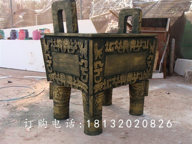 銅雕鼎，四腳鼎，廣場銅鼎雕塑