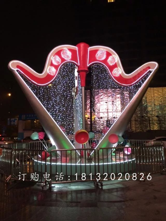 玻璃鋼樂器雕塑，景觀玻璃鋼雕塑 (2)