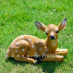 玻璃鋼小鹿，玻璃鋼仿真動物雕塑