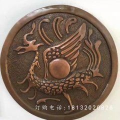 黃銅浮雕，古代神獸銅浮雕