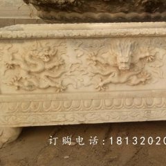 方形石水盆，大理石水盆雕塑
