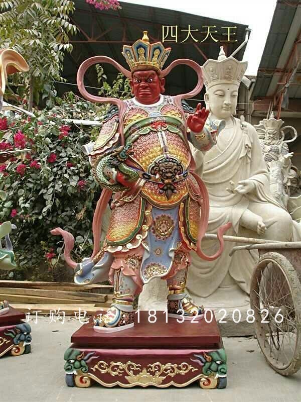 玻璃鋼四大天王，玻璃鋼彩繪雕塑 (1)