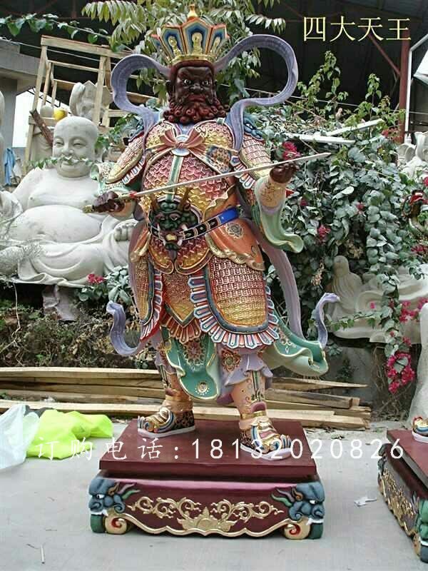玻璃鋼四大天王，玻璃鋼彩繪雕塑 (2)