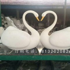 白天鵝雕塑，玻璃鋼天鵝動(dòng)物雕塑