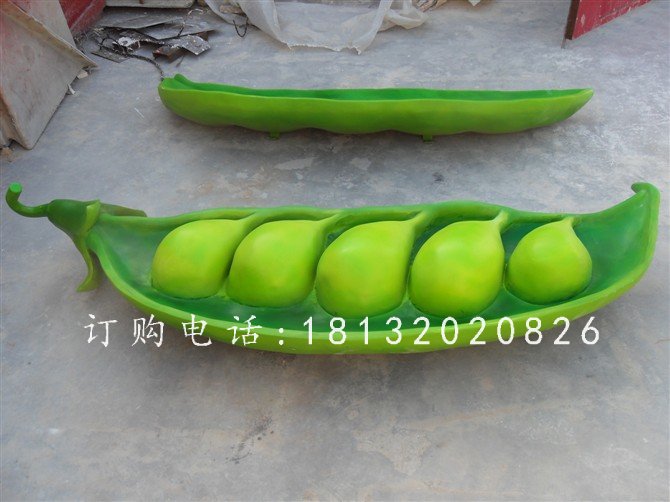豌豆雕塑，仿真植物玻璃鋼雕塑 (4)