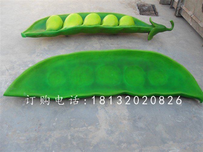 豌豆雕塑，仿真植物玻璃鋼雕塑 (3)
