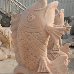 石雕魚，噴泉魚，公園石雕魚
