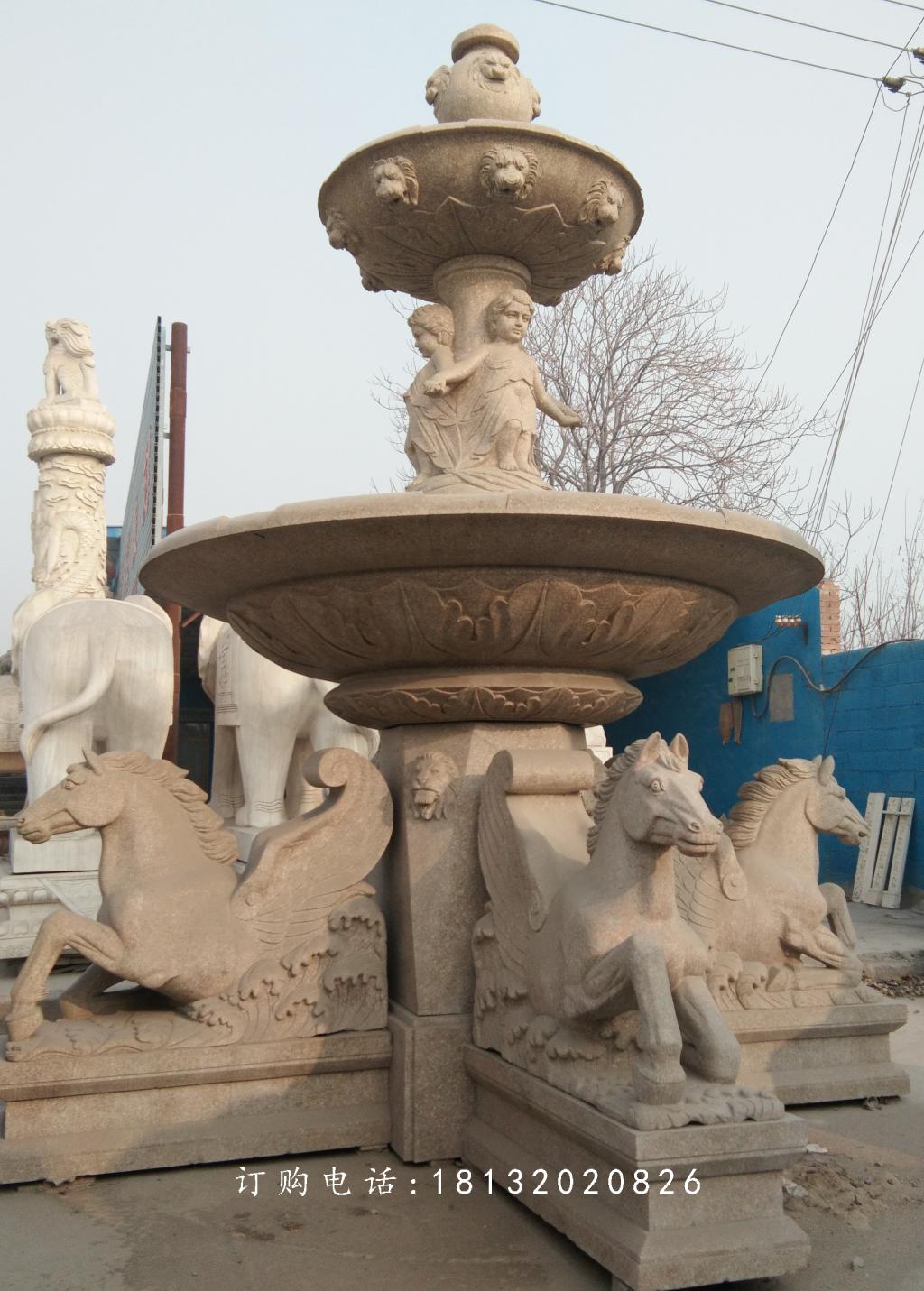 石雕噴泉，歐式噴泉，大理石噴泉