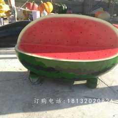 西瓜雕塑，玻璃鋼仿真水果雕塑